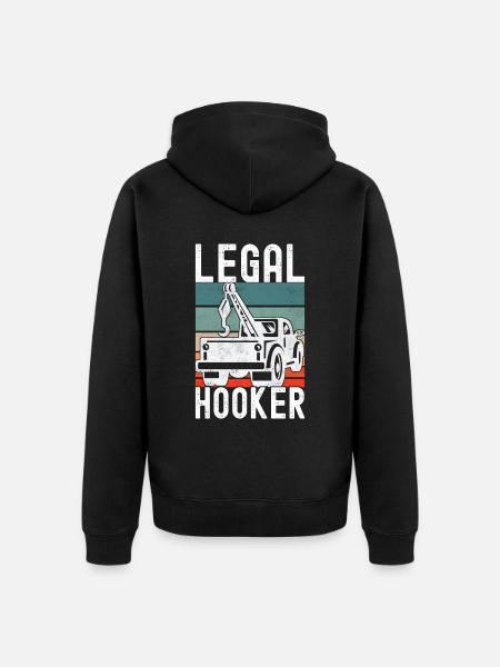 Abschleppwagen Abschleppdienst - Unisex Premium Bio Zip Hoodie - Schwarz