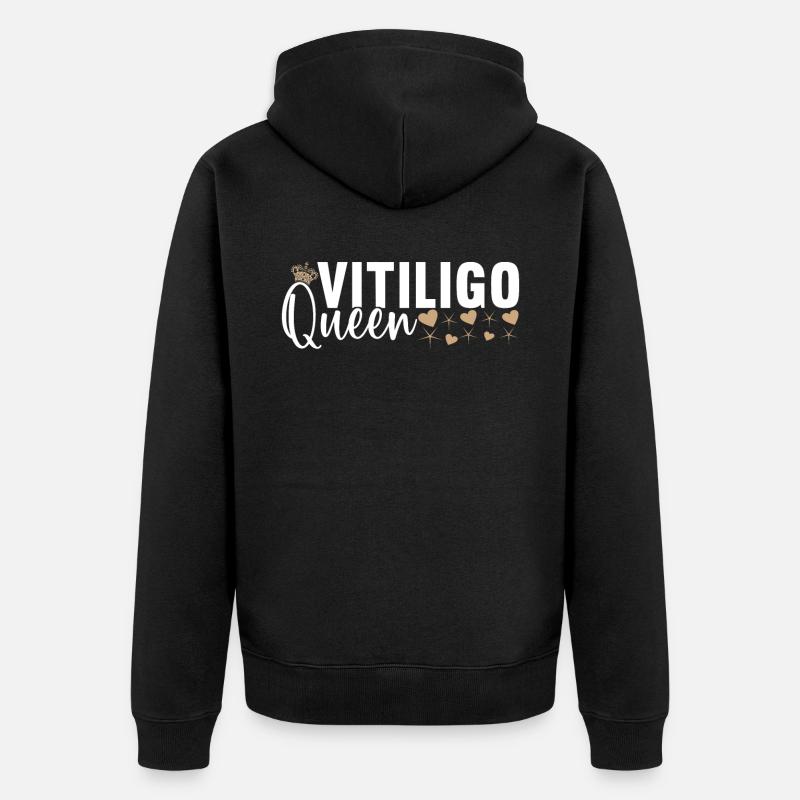 Journée mondiale du vitiligo - Veste à capuche bio Premium Unisexe - noir