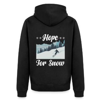 Espoir pour la neige Ski Fun Sports d’hiver - Veste à capuche bio Premium Unisexe - noir - Dos - Nico (187cm)