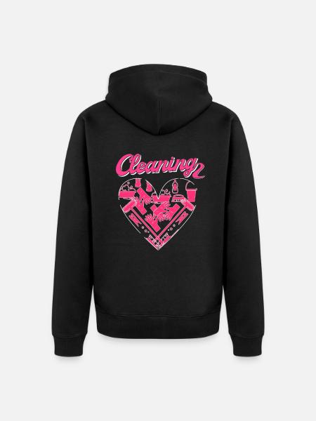 Haushälterin Zimmermädchen Putzfrau - Unisex Premium Bio Zip Hoodie - Schwarz