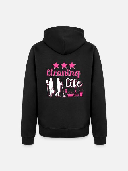 Housekeeper Maid Cleaner - Unisex Premium Organic Zip Hoodie - black