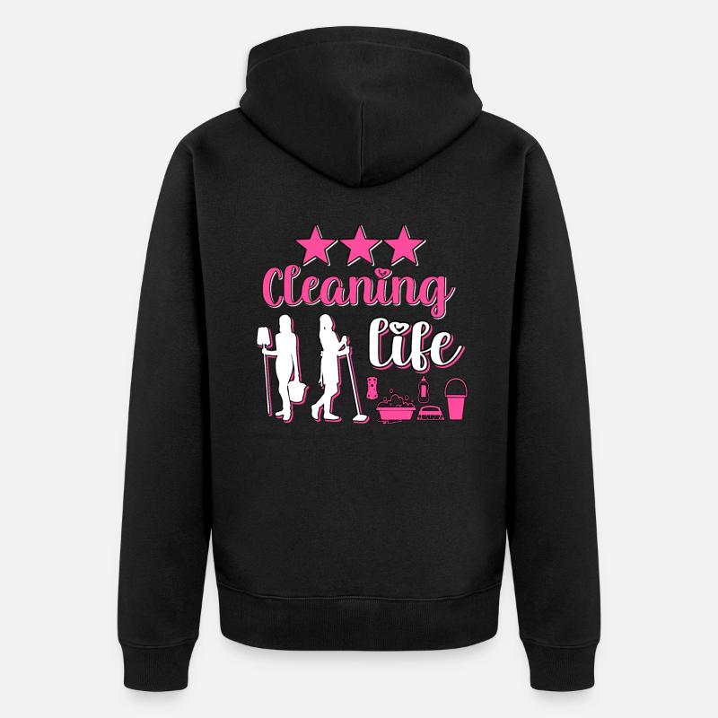 Femme de ménage Nettoyeuse - Veste à capuche bio Premium Unisexe - noir