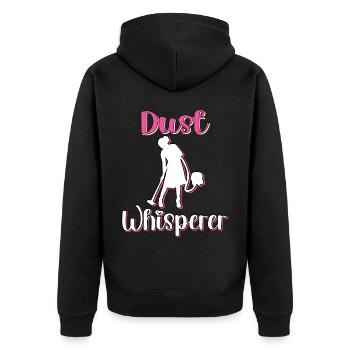 Housekeeper Maid Cleaner - Unisex Premium Organic Zip Hoodie - black - Back - Nico (187cm)