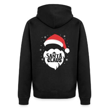 Joyeux Père Noël Costume Joyeux Noël - Veste à capuche bio Premium Unisexe - noir - Dos - Nico (187cm)