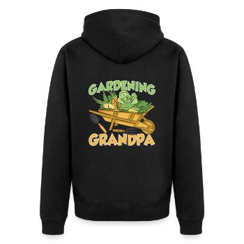 Jardinage Grand-père Jardinier Grand-père Jardin - Veste à capuche bio Premium Unisexe - noir - Dos - Nico (187cm)