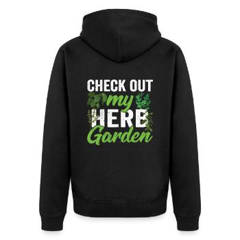 Voir mon jardin d’herbes aromatiques Herbes - Veste à capuche bio Premium Unisexe - noir - Dos - Nico (187cm)