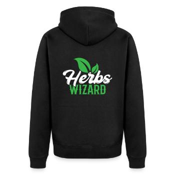 Herb Wizard Herb Garden Herb Herbalism - Veste à capuche bio Premium Unisexe - noir - Dos - Nico (187cm)