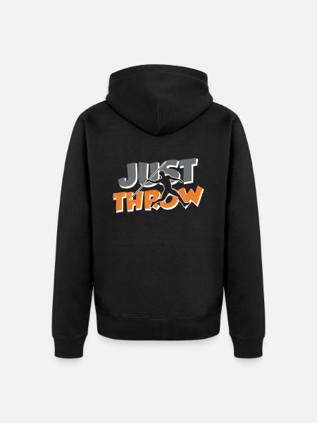 Einfach Werfen Speerwerfer Speerwerfen Speerwurf - Unisex Premium Bio Zip Hoodie - Schwarz