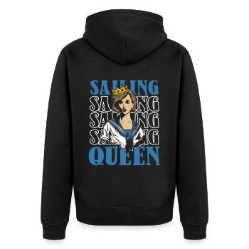 Voilier Queen - Veste à capuche bio Premium Unisexe - noir - Dos - Nico (187cm)