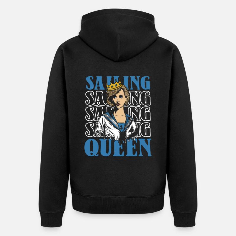 Voilier Queen - Veste à capuche bio Premium Unisexe - noir