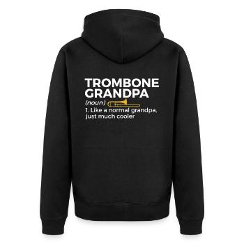 Trombone Musicien Brass Band - Veste à capuche bio Premium Unisexe - noir - Dos - Nico (187cm)