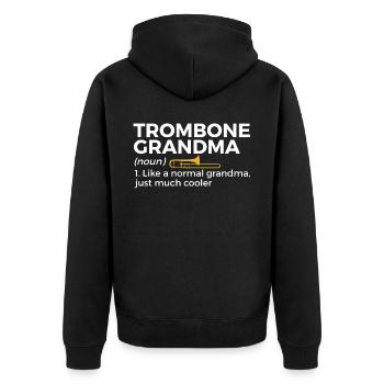 Trombone Musicien Brass Band - Veste à capuche bio Premium Unisexe - noir - Dos - Nico (187cm)