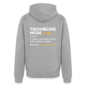 Trombone Musicien Brass Band - Veste à capuche bio Premium Unisexe - gris chiné - Dos - Nico (187cm)