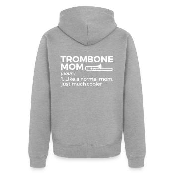 Trombone Musicien Brass Band - Veste à capuche bio Premium Unisexe - gris chiné - Dos - Nico (187cm)