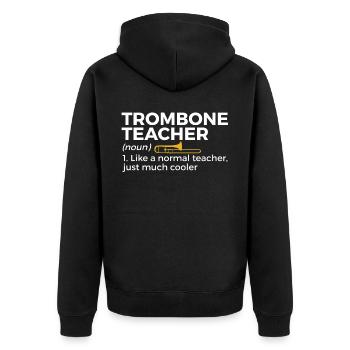 Trombone Musicien Brass Band - Veste à capuche bio Premium Unisexe - noir - Dos - Nico (187cm)