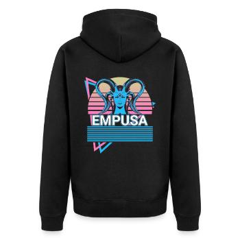 Empusa Mythical Creatures Ancient Greek Mythology Re - Unisex Premium Organic Zip Hoodie - black - Back - Nico (187cm)