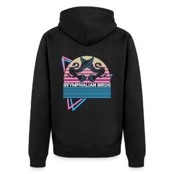 Oiseaux stymphaliens Créature mythique grecque - Veste à capuche bio Premium Unisexe - noir - Dos - Nico (187cm)