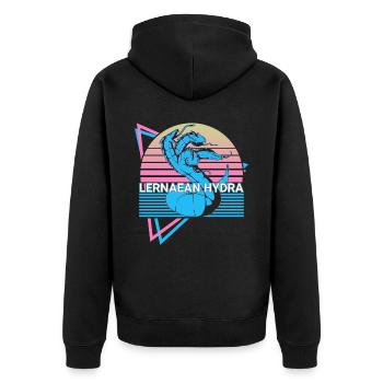 Lernaean Hydra Mythical Creature Greek Myth - Unisex Premium Organic Zip Hoodie - black - Back - Nico (187cm)