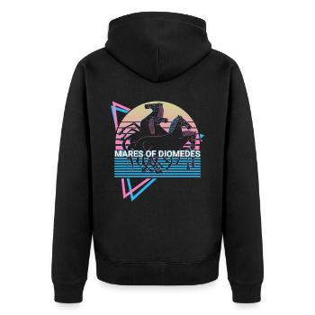 Stuten des Diomedes Mythische Kreatur Altgriechisc - Unisex Premium Bio Zip Hoodie - Schwarz - Hinten - Nico (187cm)