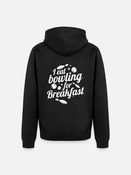 Bowling Team Gift Idea - Unisex Premium Organic Zip Hoodie - black