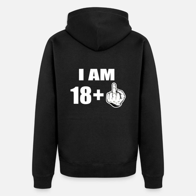 19e anniversaire - Veste à capuche bio Premium Unisexe - noir