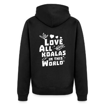 Girl Koala Bear Australia Children - Unisex Premium Organic Zip Hoodie - black - Back - Nico (187cm)