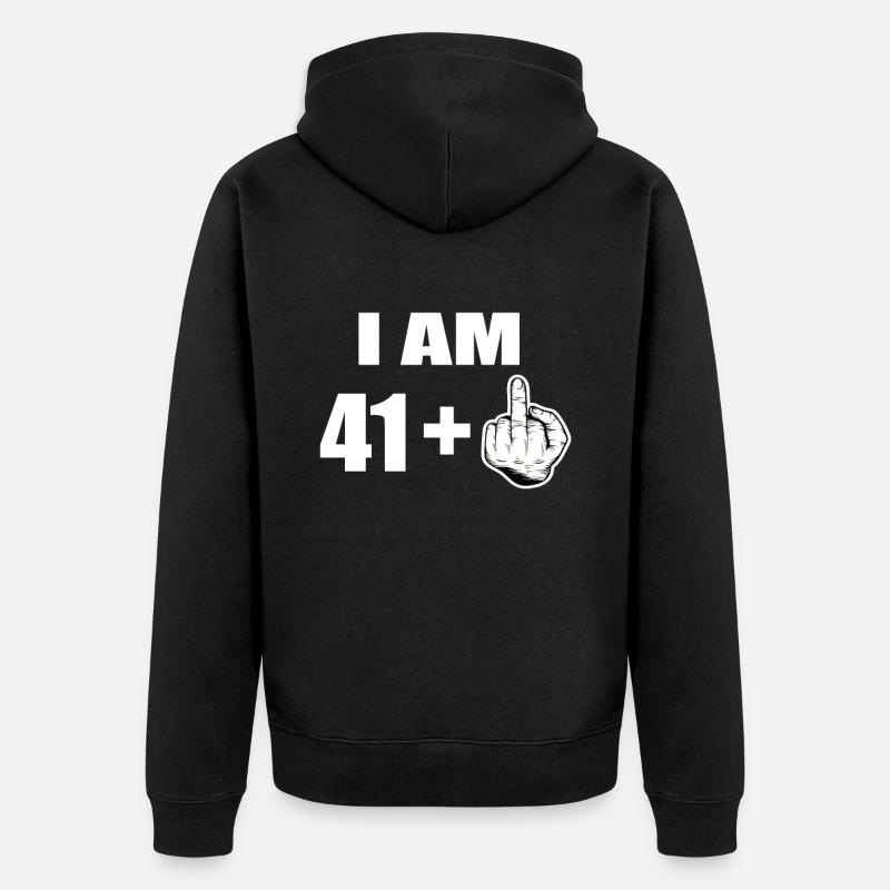 42e anniversaire - Veste à capuche bio Premium Unisexe - noir