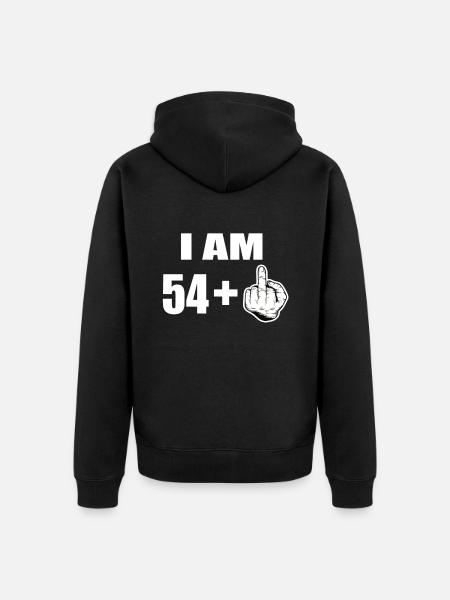 55th birthday - Unisex Premium Organic Zip Hoodie - black