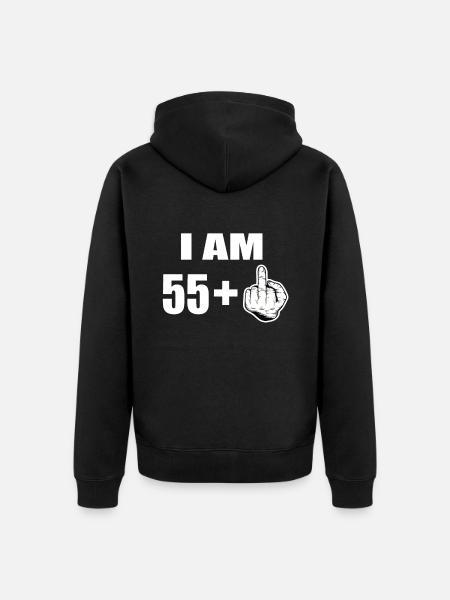 56th birthday - Unisex Premium Organic Zip Hoodie - black