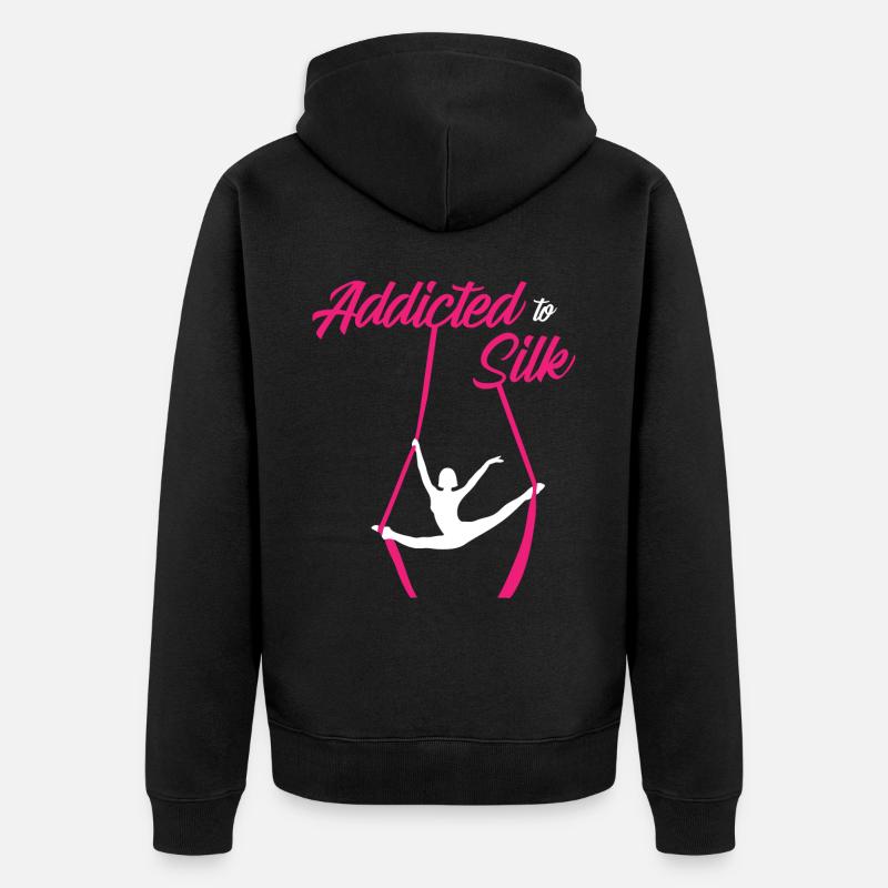 Luftsieger. Luftseide - Unisex Premium Bio Zip Hoodie - Schwarz