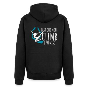 Air winner. Air silk - Unisex Premium Organic Zip Hoodie - black - Back - Nico (187cm)