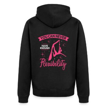Air winner. Air silk - Unisex Premium Organic Zip Hoodie - black - Back - Nico (187cm)