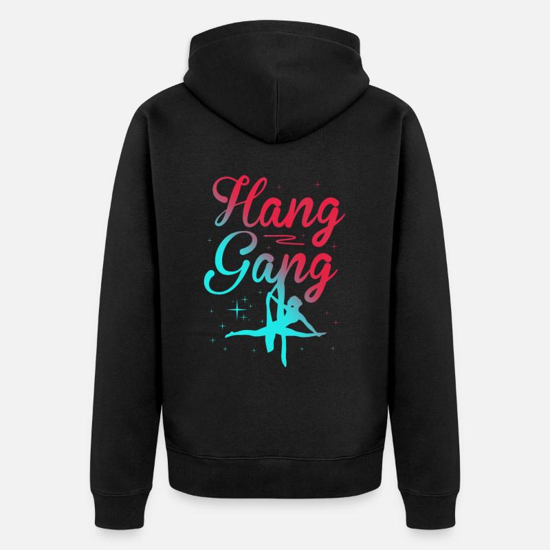 Luftsieger. Luftseide - Unisex Premium Bio Zip Hoodie - Schwarz
