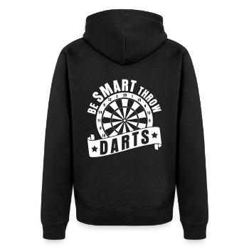 Darts Darts Player Darts Darts - Unisex Premium Organic Zip Hoodie - black - Back - Nico (187cm)