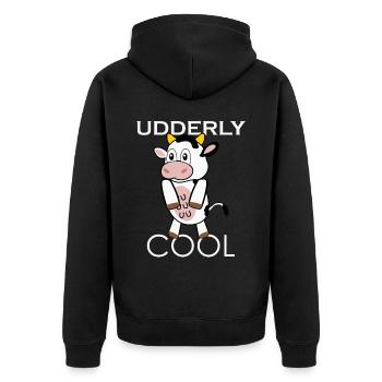 Vache Élevage Veau Veau Vaches - Veste à capuche bio Premium Unisexe - noir - Dos - Nico (187cm)