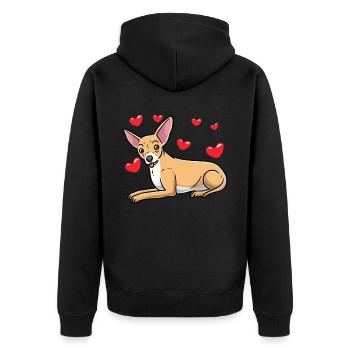 Chiweenie Chien - Veste à capuche bio Premium Unisexe - noir - Dos - Nico (187cm)