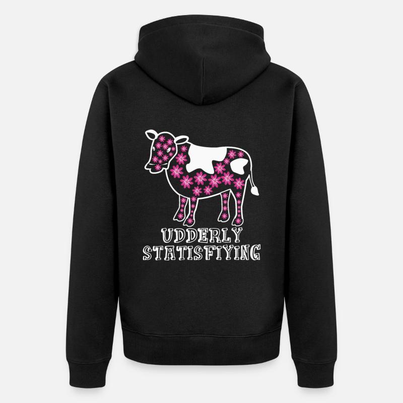 Cow Farmer Vaches - Veste à capuche bio Premium Unisexe - noir