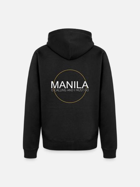 Manila Saying - Unisex Premium Organic Zip Hoodie - black