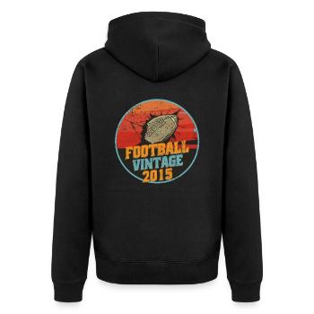 American football player born 2015 birthday - Unisex Premium Organic Zip Hoodie - black - Back - Nico (187cm)