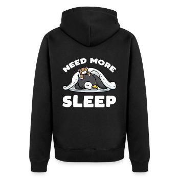 Besoin de plus de sommeil Jouet en peluche Pingouin endormi - Veste à capuche bio Premium Unisexe - noir - Dos - Nico (187cm)
