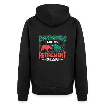 Dividends are my retirement plan - Unisex Premium Organic Zip Hoodie - black - Back - Nico (187cm)