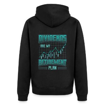 Dividends are my retirement plan - Unisex Premium Organic Zip Hoodie - black - Back - Nico (187cm)