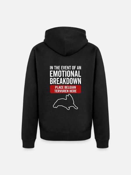 Emotional - Belgian dog Tervuren - Unisex Premium Organic Zip Hoodie - black