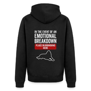 Émotionnel - Dog Bloodhound - Veste à capuche bio Premium Unisexe - noir - Dos - Nico (187cm)