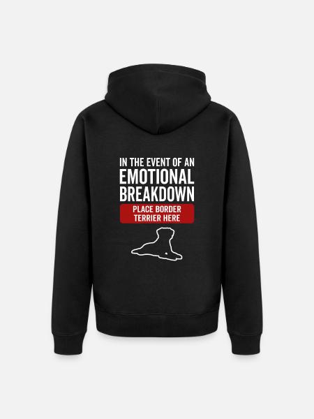 Emotional - Dog Border Terrier - Unisex Premium Organic Zip Hoodie - black