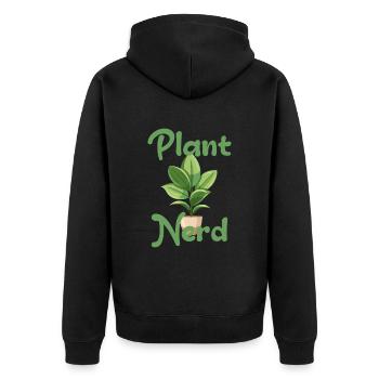 Nerd des plantes - Veste à capuche bio Premium Unisexe - noir - Dos - Nico (187cm)