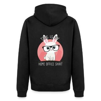 This Is My Home Office Shirt Office Home Office - Unisex Premium Organic Zip Hoodie - black - Back - Nico (187cm)