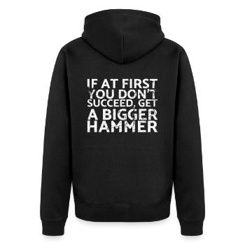 Si vous ne réussissez pas au début, obtenez - Veste à capuche bio Premium Unisexe - noir - Dos - Nico (187cm)