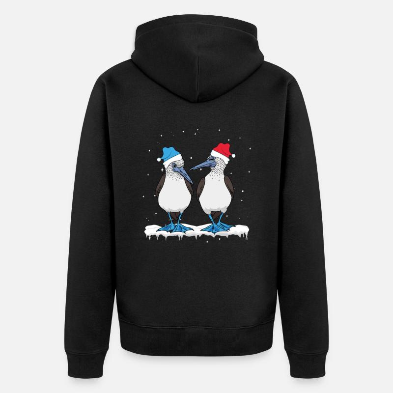 Noël à pieds bleus - Veste à capuche bio Premium Unisexe - noir