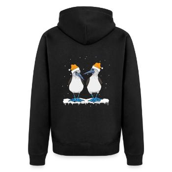 Noël à pieds bleus - Veste à capuche bio Premium Unisexe - noir - Dos - Nico (187cm)